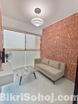 Premium 2-room Furnished Studio Apartment Rent in Baridhara